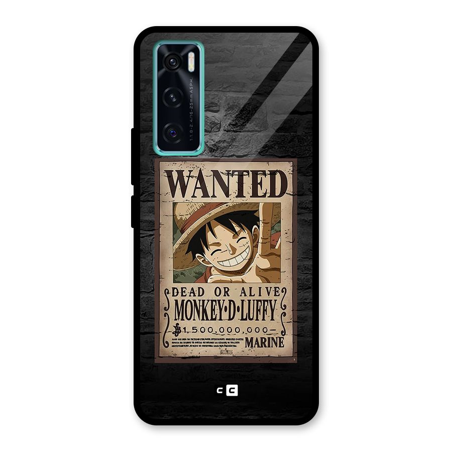 Luffy Wanted Glass Back Case for Vivo V20 SE