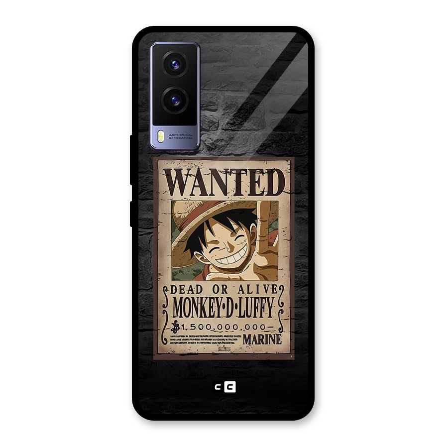 Luffy Wanted Glass Back Case for Vivo V21e 5G