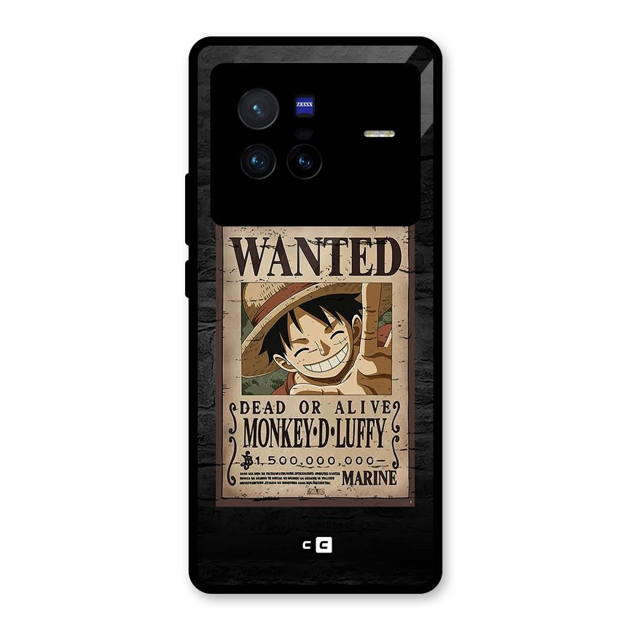 Luffy Wanted Glass Back Case for Vivo X80