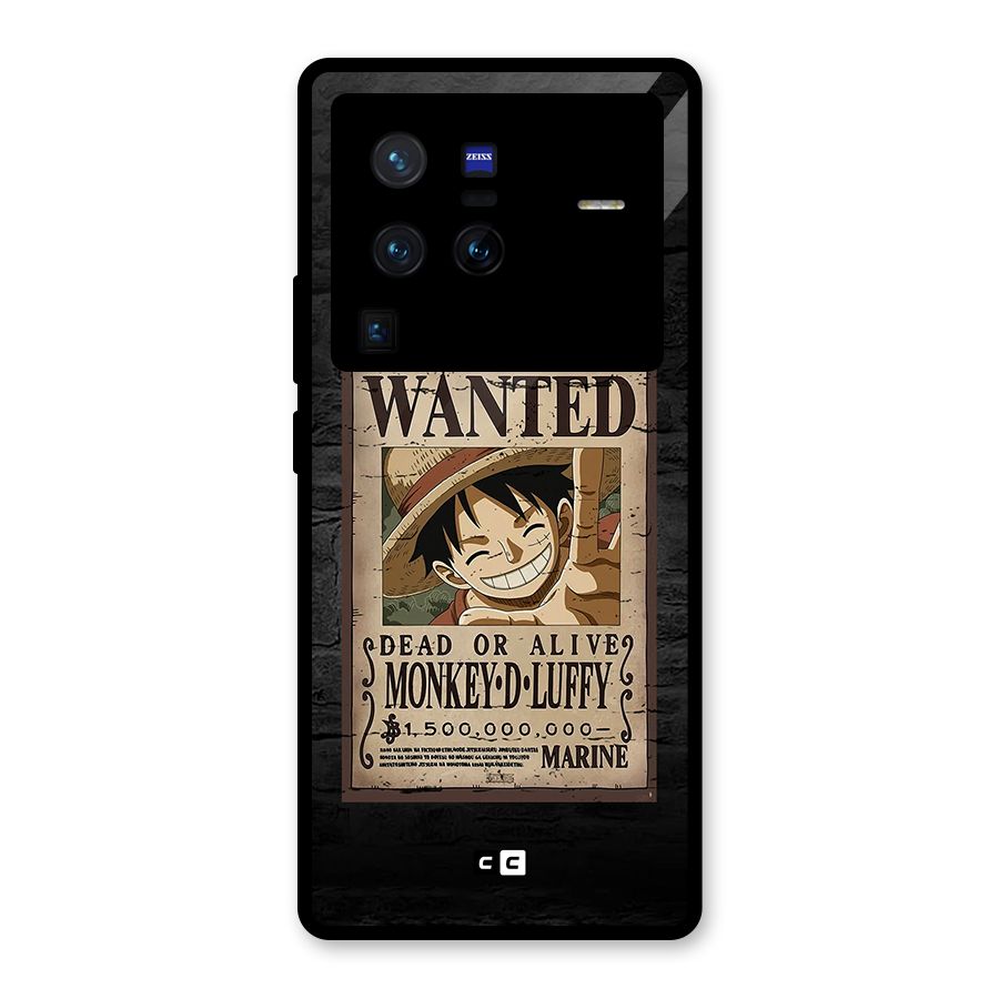 Luffy Wanted Glass Back Case for Vivo X80 Pro