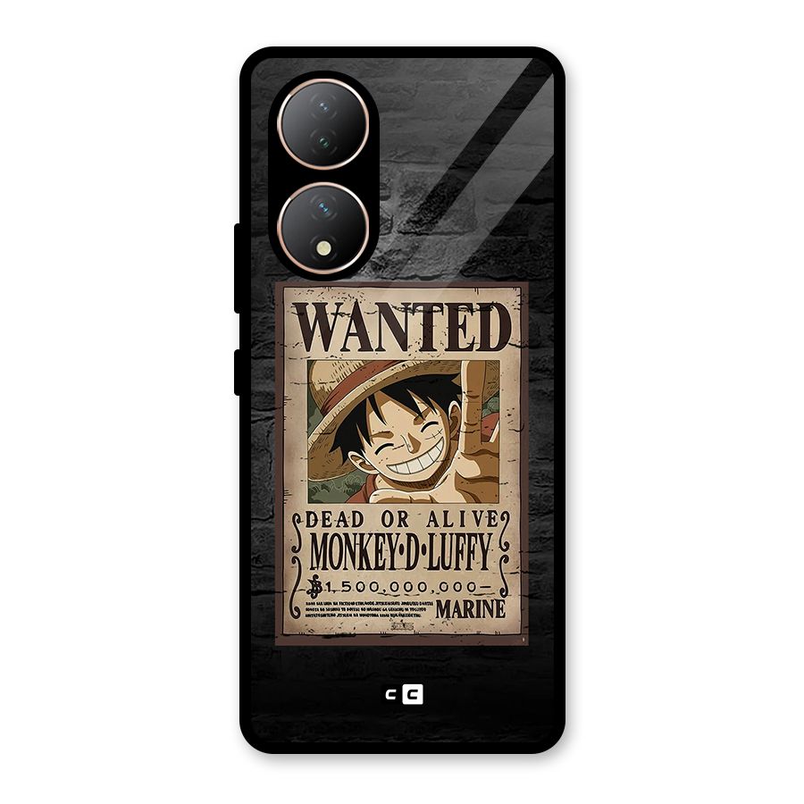 Luffy Wanted Glass Back Case for Vivo Y100A