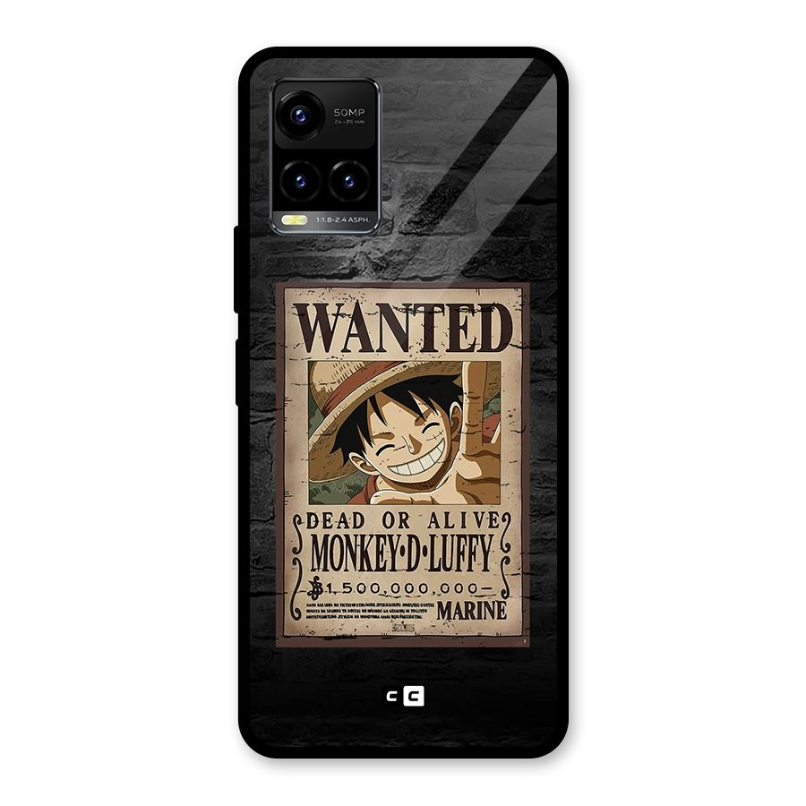 Luffy Wanted Glass Back Case for Vivo Y21G