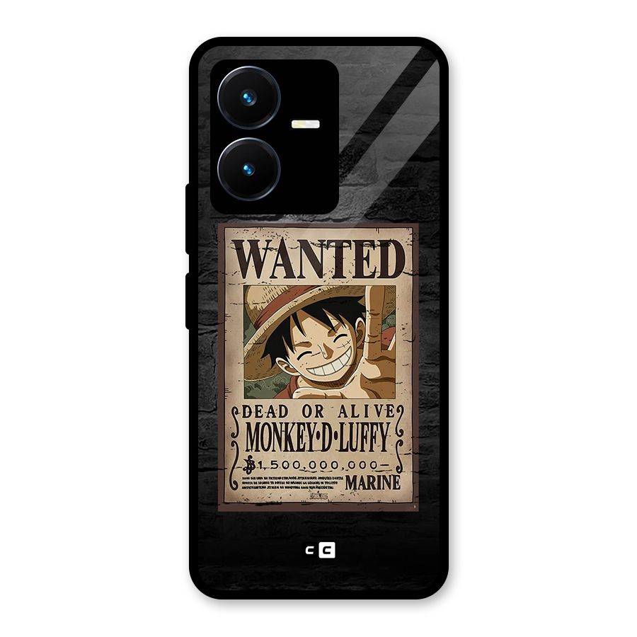 Luffy Wanted Glass Back Case for Vivo Y22