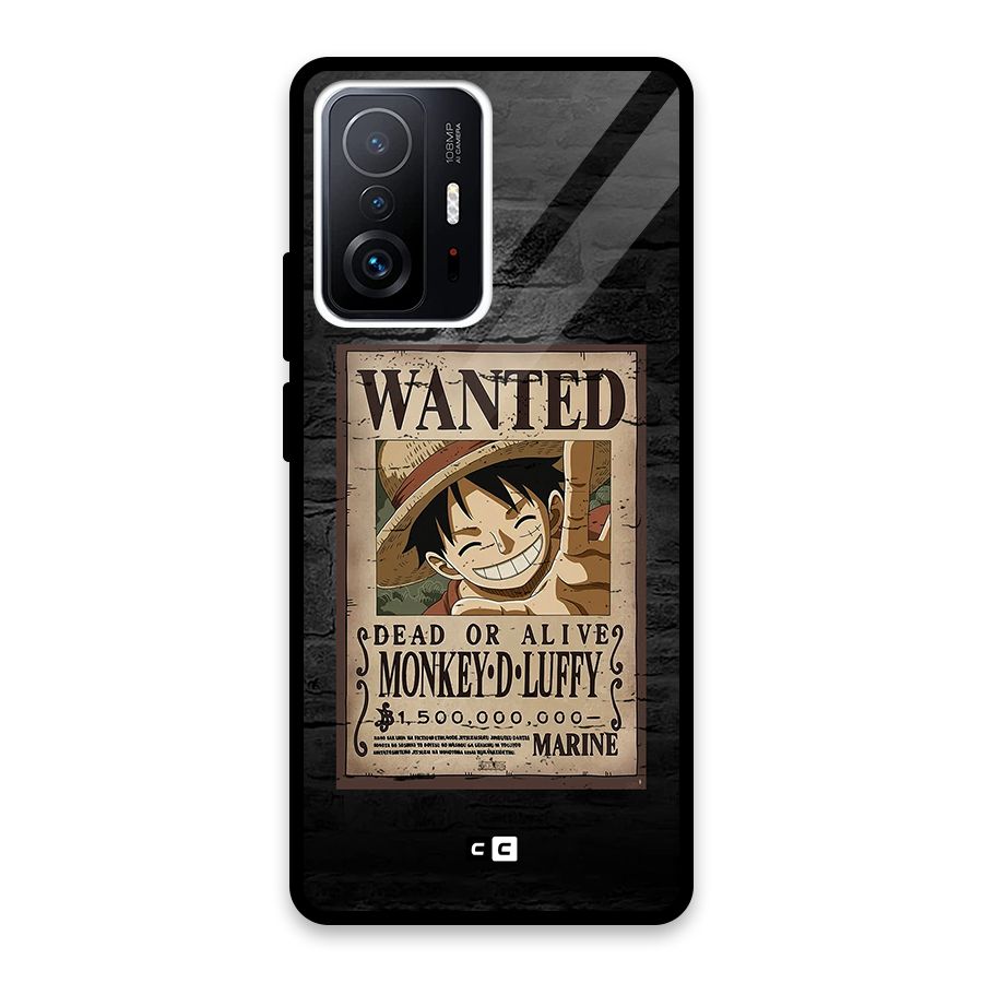 Luffy Wanted Glass Back Case for Xiaomi 11T Pro