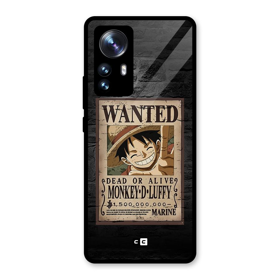 Luffy Wanted Glass Back Case for Xiaomi 12 Pro
