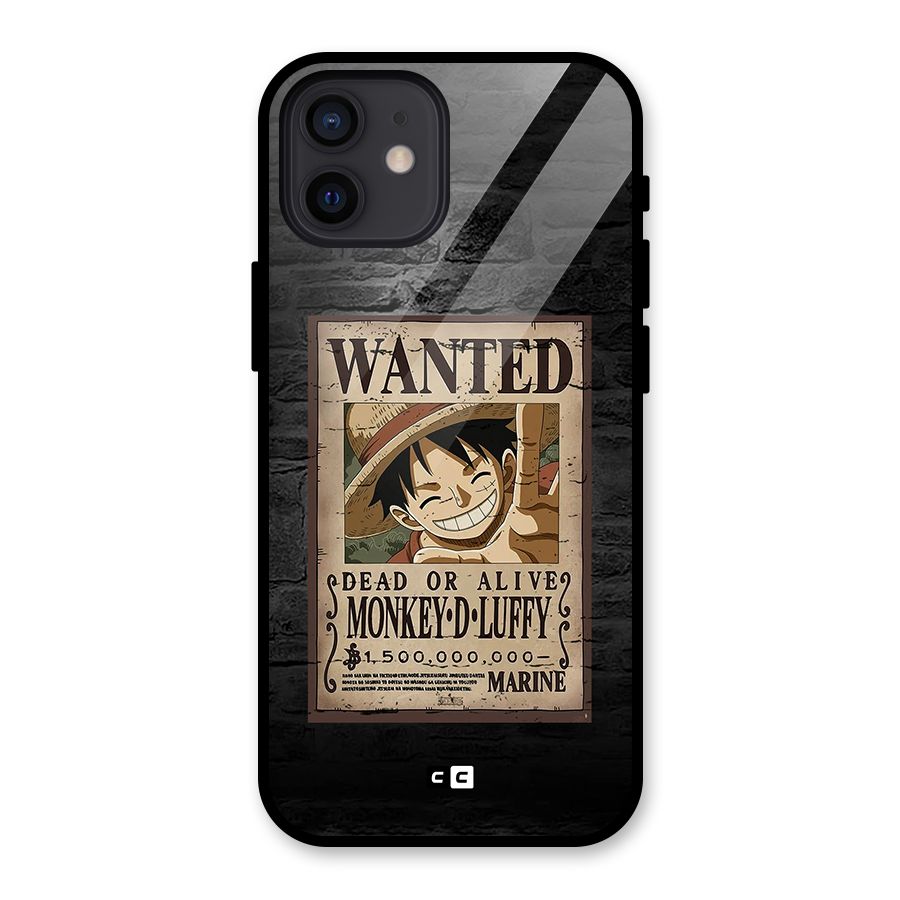 Luffy Wanted Glass Back Case for iPhone 12