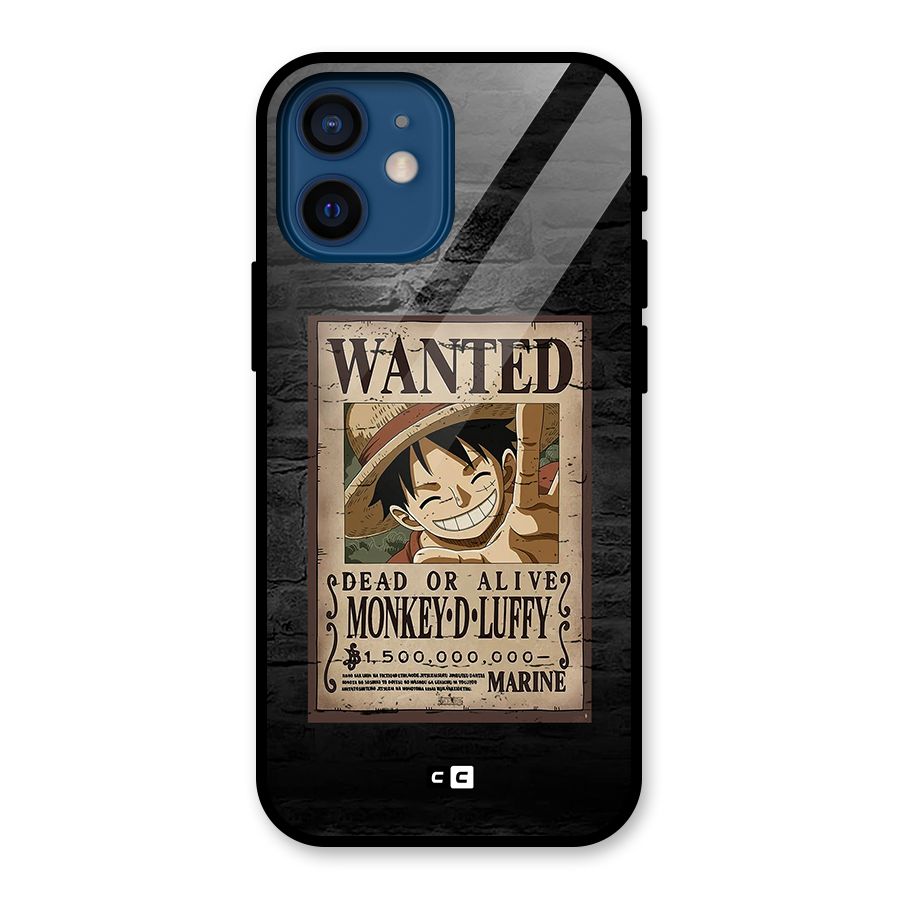 Luffy Wanted Glass Back Case for iPhone 12 Mini