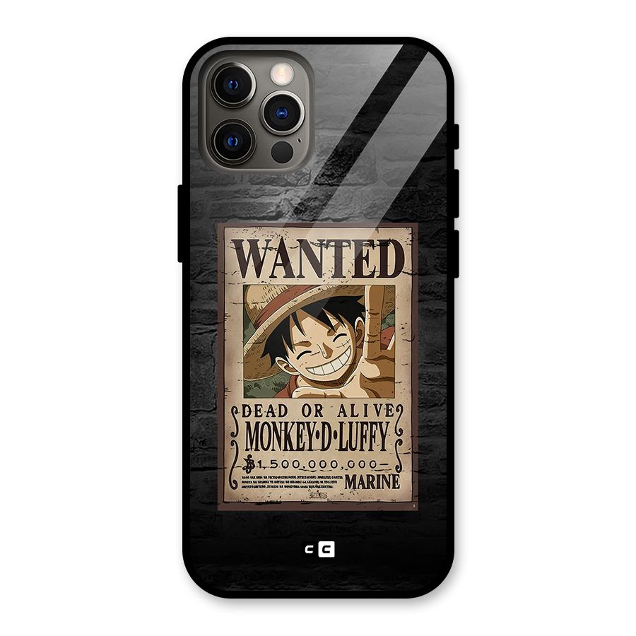 Luffy Wanted Glass Back Case for iPhone 12 Pro