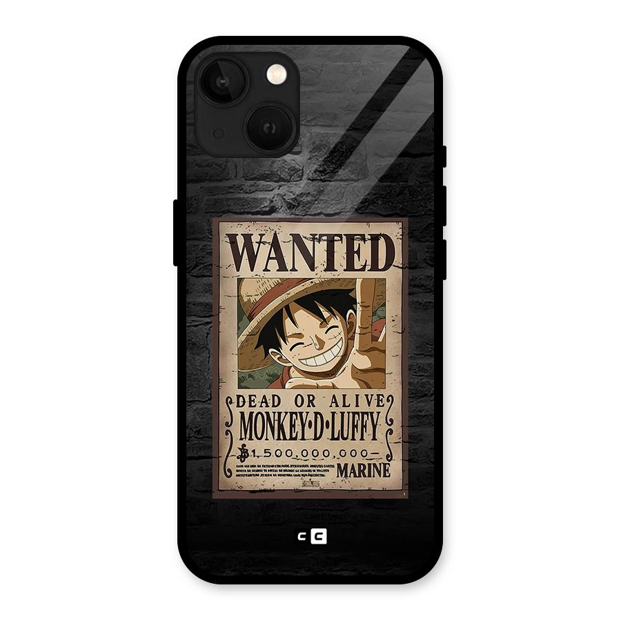 Luffy Wanted Glass Back Case for iPhone 13