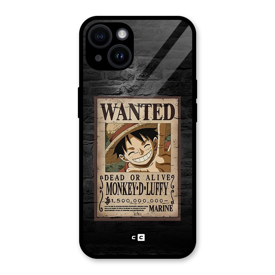 Luffy Wanted Glass Back Case for iPhone 14