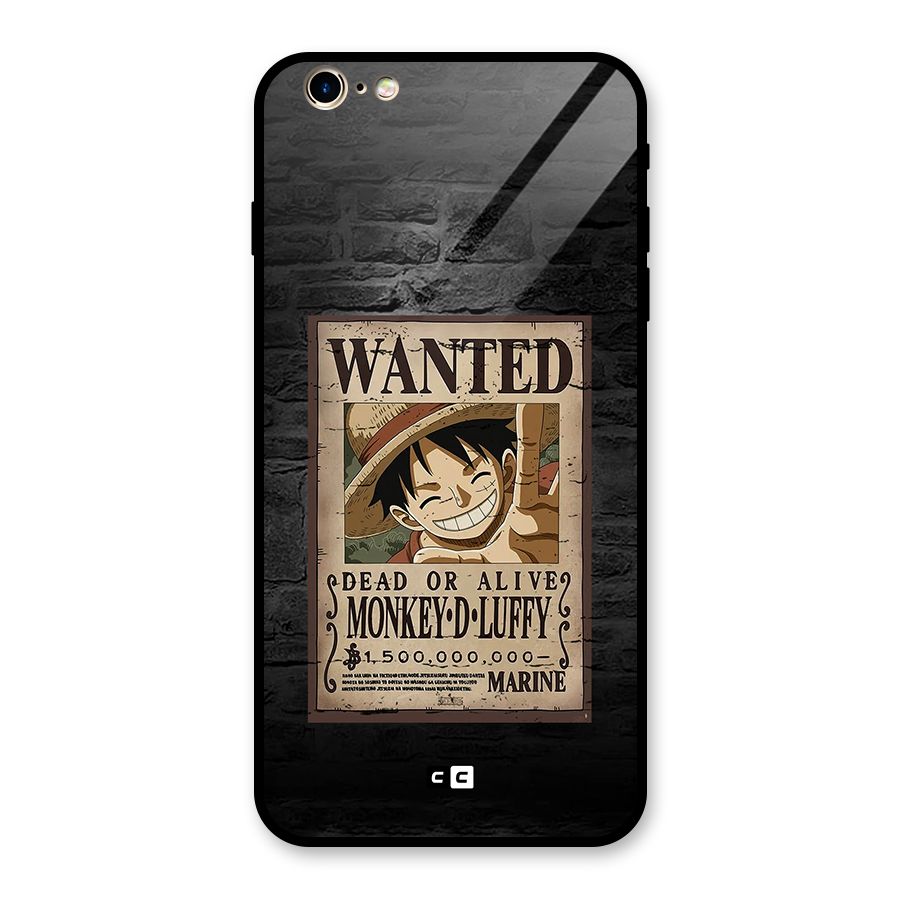 Luffy Wanted Glass Back Case for iPhone 6 Plus 6S Plus