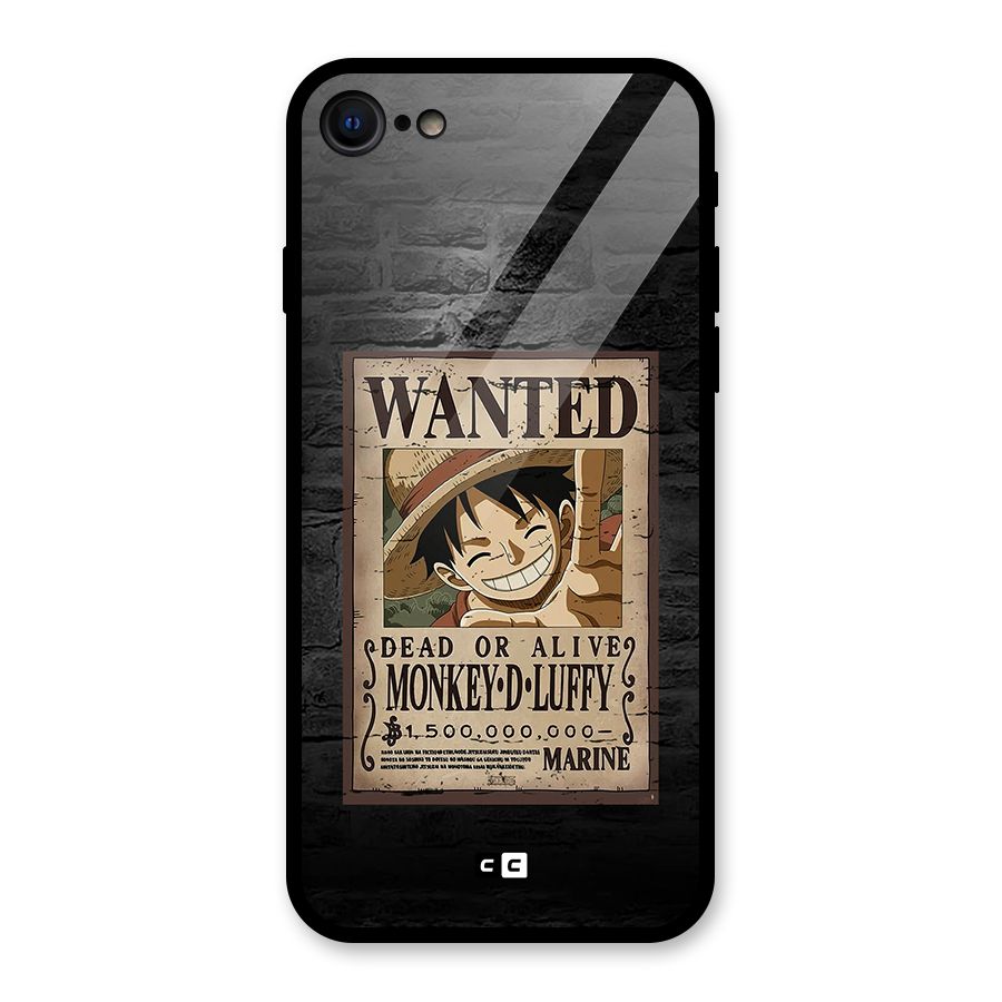 Luffy Wanted Glass Back Case for iPhone SE 2022