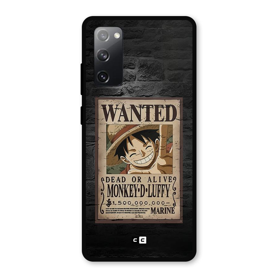 Luffy Wanted Metal Back Case for Galaxy S20 FE