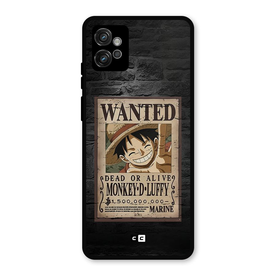 Luffy Wanted Metal Back Case for Moto G32