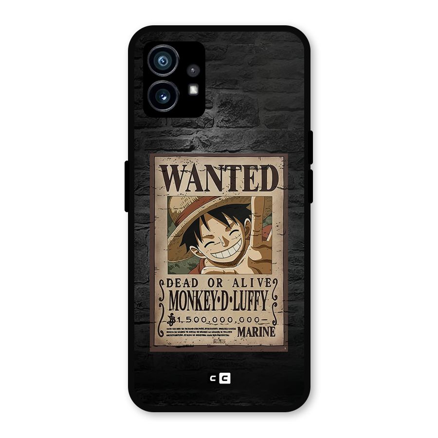 Luffy Wanted Metal Back Case for Nothing Phone 1
