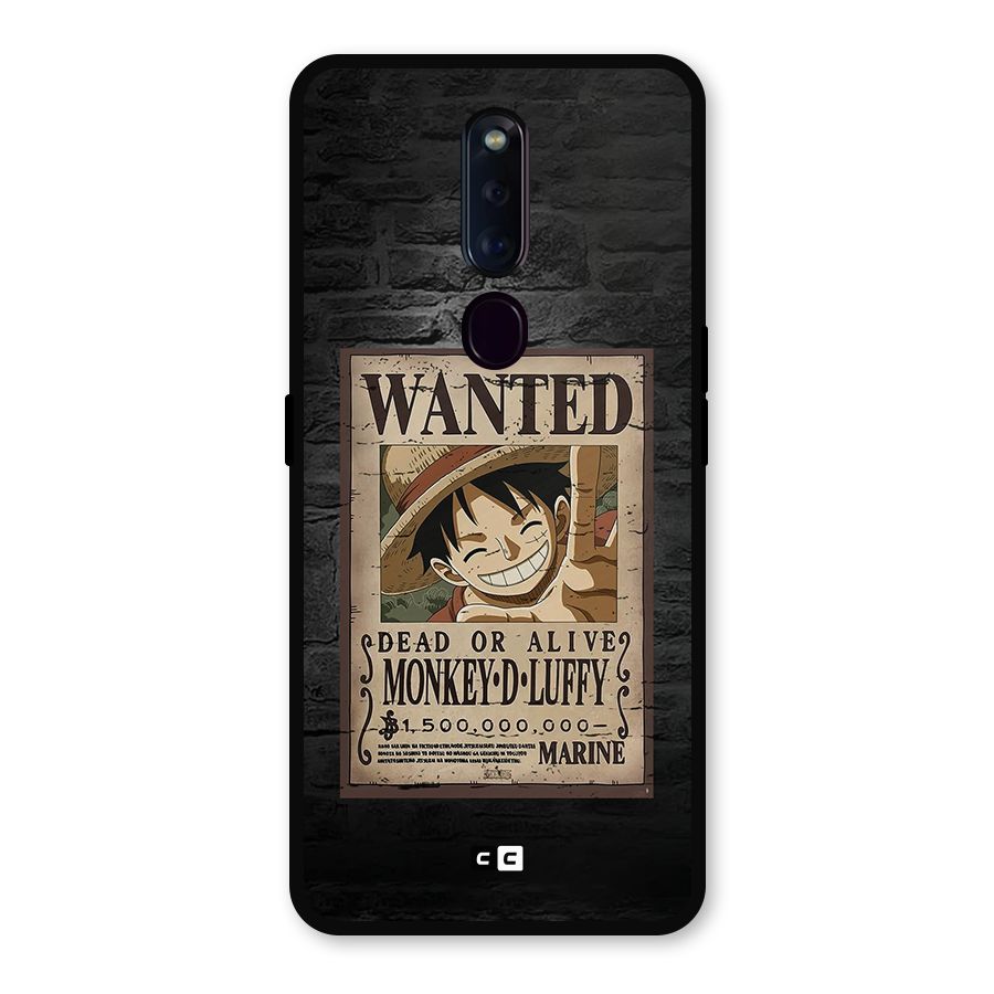 Luffy Wanted Metal Back Case for Oppo F11 Pro