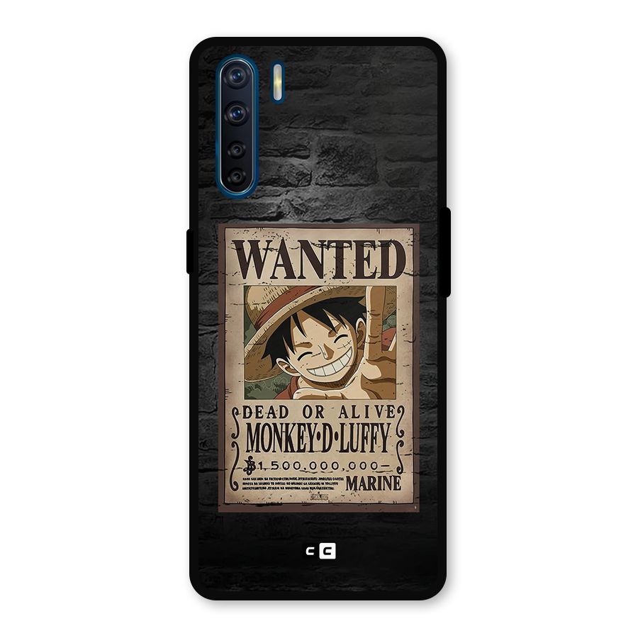 Luffy Wanted Metal Back Case for Oppo F15
