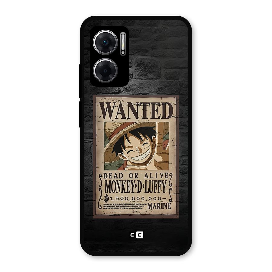 Luffy Wanted Metal Back Case for Redmi 11 Prime 5G