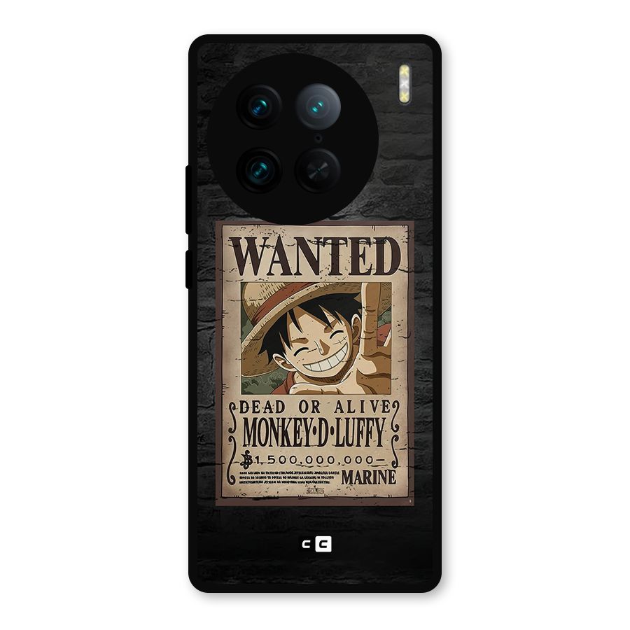 Luffy Wanted Metal Back Case for Vivo X90 Pro