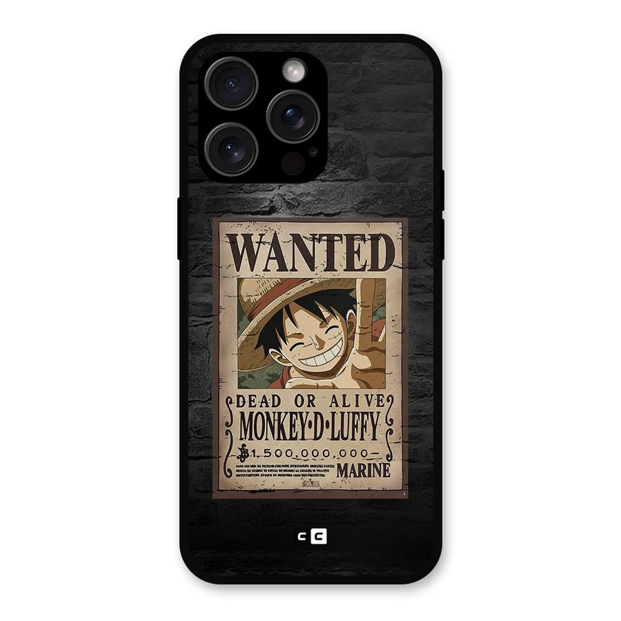 Luffy Wanted Metal Back Case for iPhone 15 Pro Max