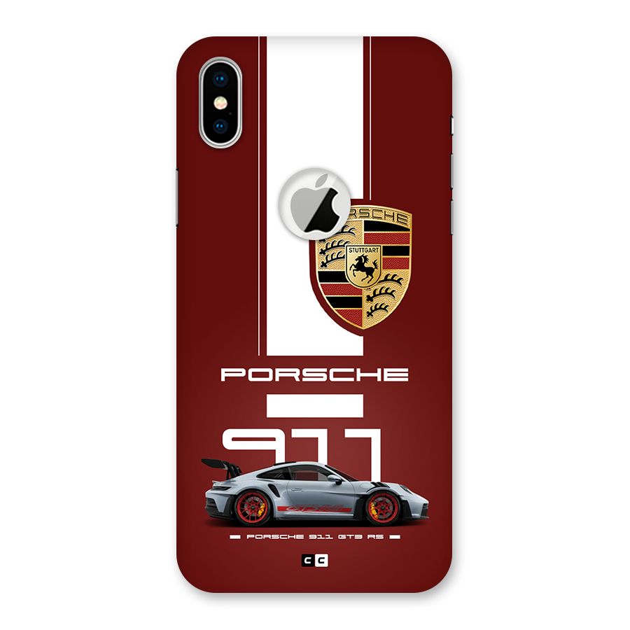 Luxe Supercar Back Case for iPhone X Logo Cut