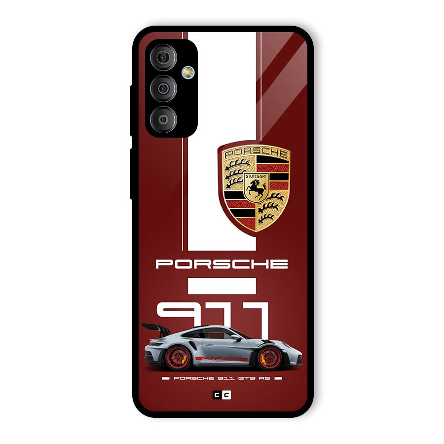 Luxe Supercar Glass Back Case for Galaxy F23