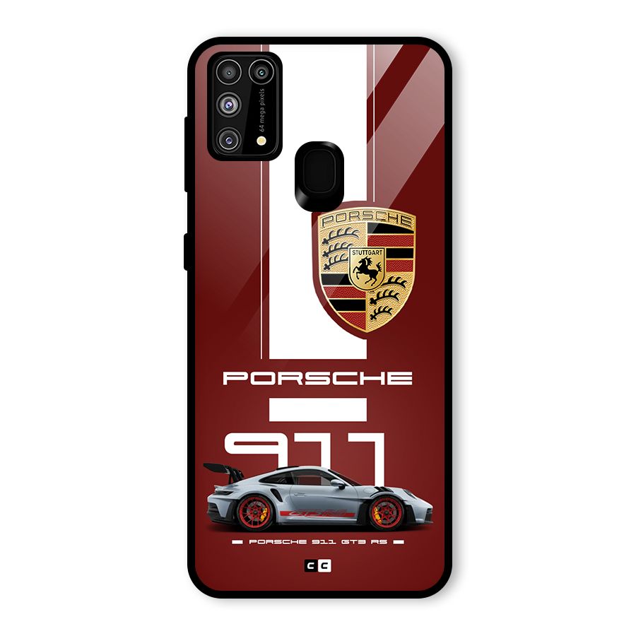 Luxe Supercar Glass Back Case for Galaxy F41