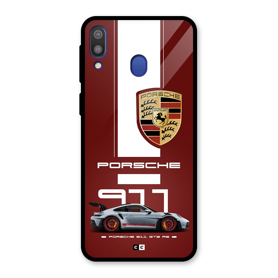 Luxe Supercar Glass Back Case for Galaxy M20