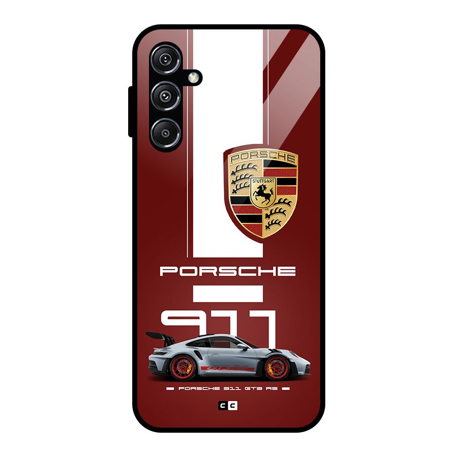 Luxe Supercar Glass Back Case for Galaxy M34 5G