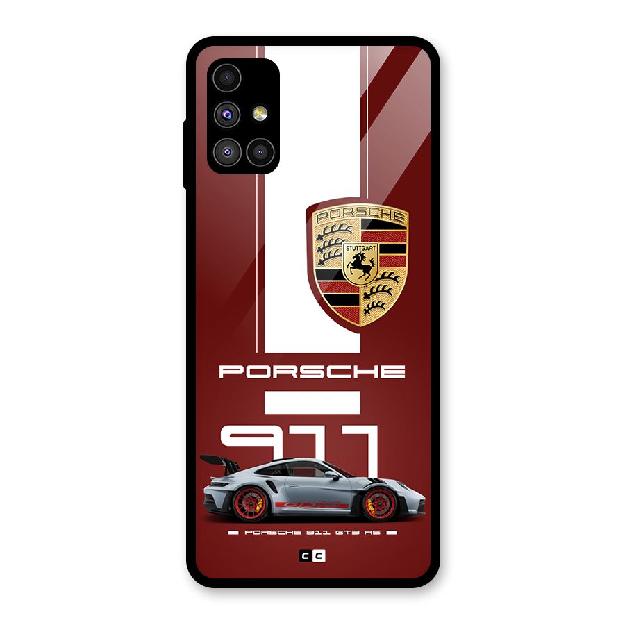 Luxe Supercar Glass Back Case for Galaxy M51