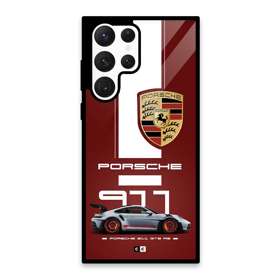 Luxe Supercar Glass Back Case for Galaxy S22 Ultra 5G