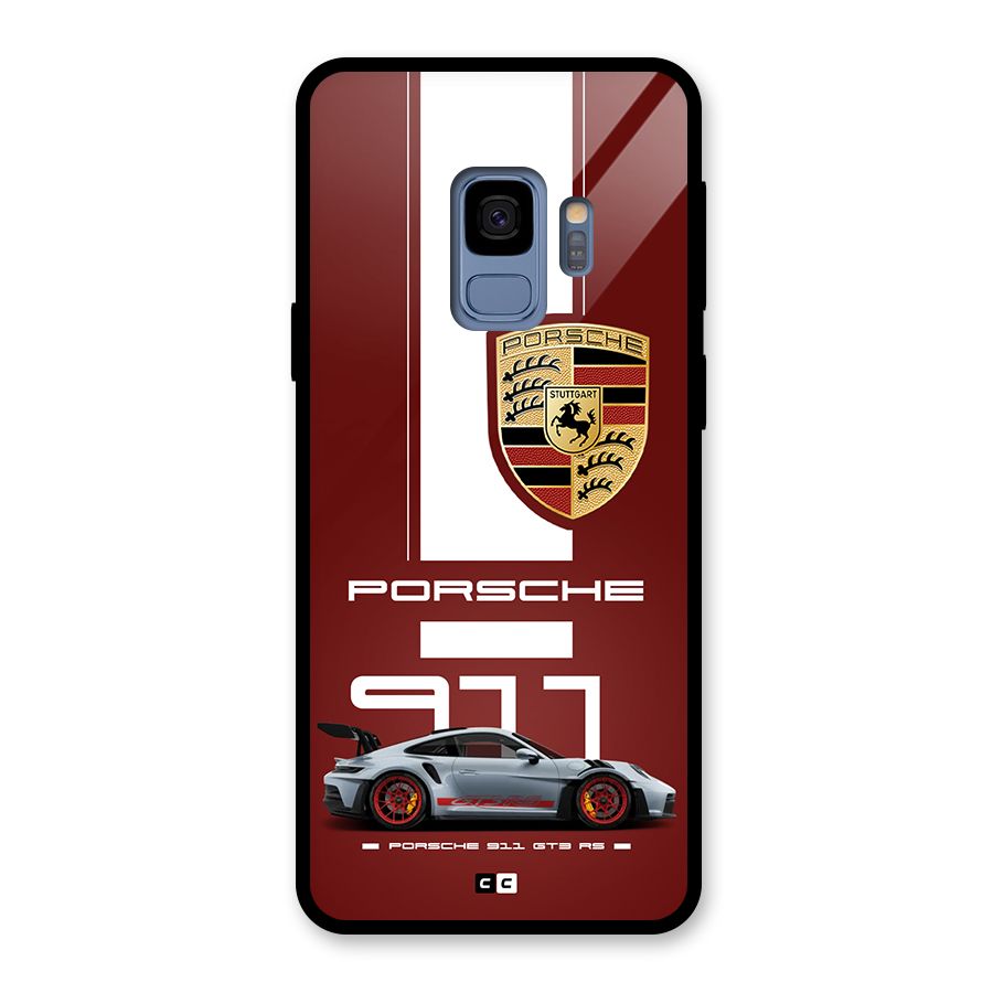 Luxe Supercar Glass Back Case for Galaxy S9