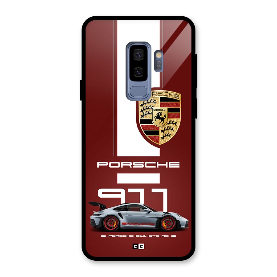 Luxe Supercar Glass Back Case for Galaxy S9 Plus