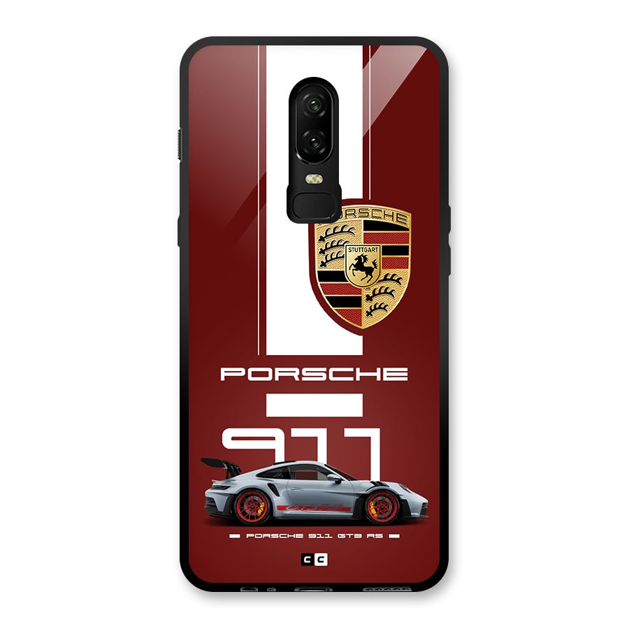 Luxe Supercar Glass Back Case for OnePlus 6