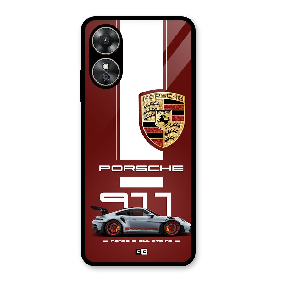 Luxe Supercar Glass Back Case for Oppo A17