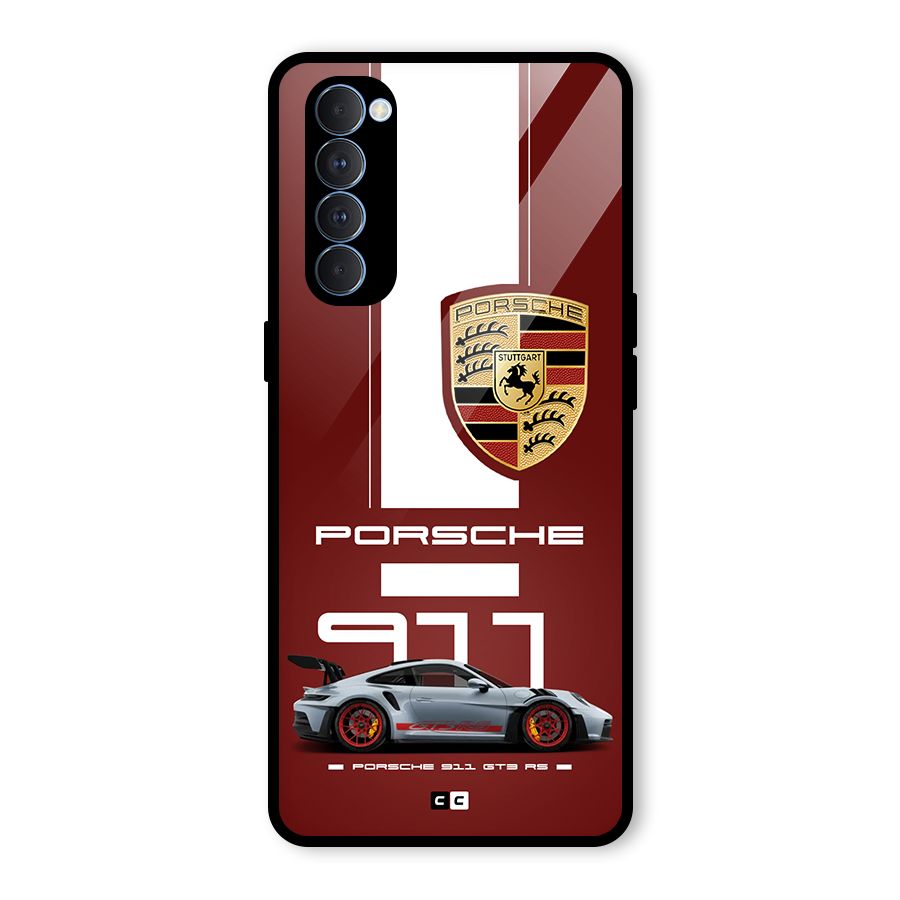 Luxe Supercar Glass Back Case for Oppo Reno4 Pro