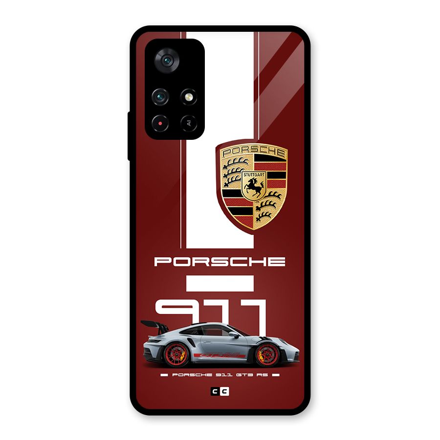 Luxe Supercar Glass Back Case for Poco M4 Pro 5G