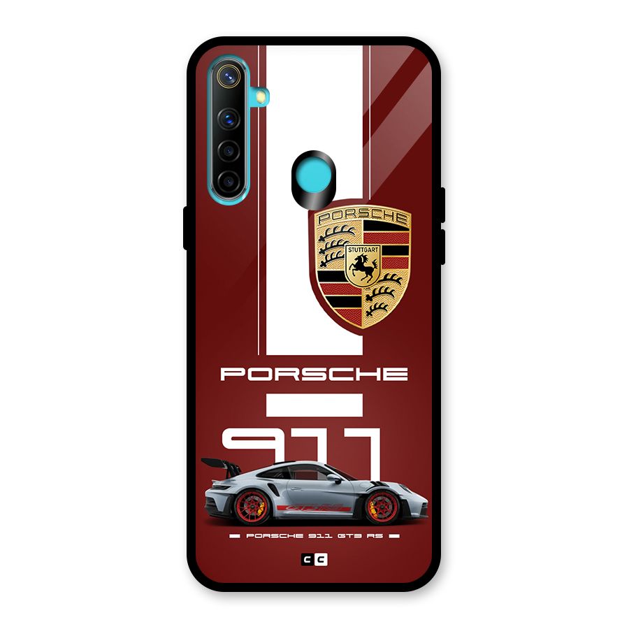 Luxe Supercar Glass Back Case for Realme 5i