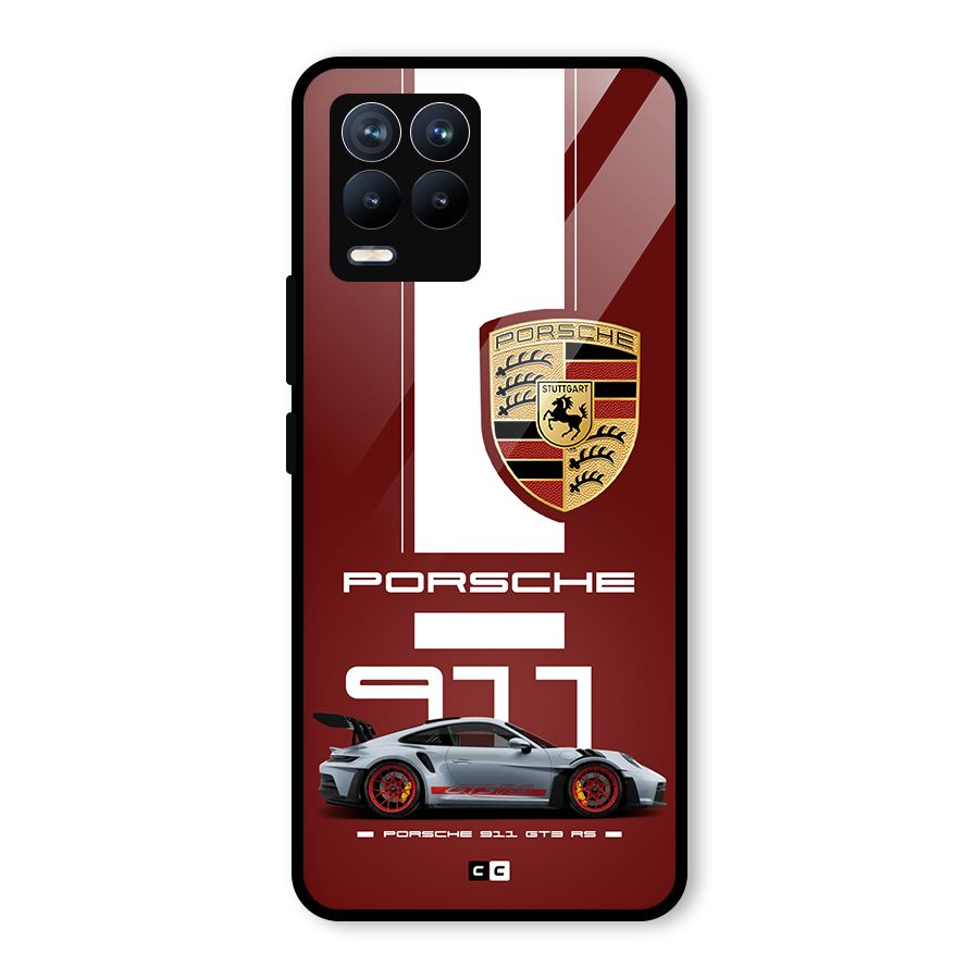 Luxe Supercar Glass Back Case for Realme 8