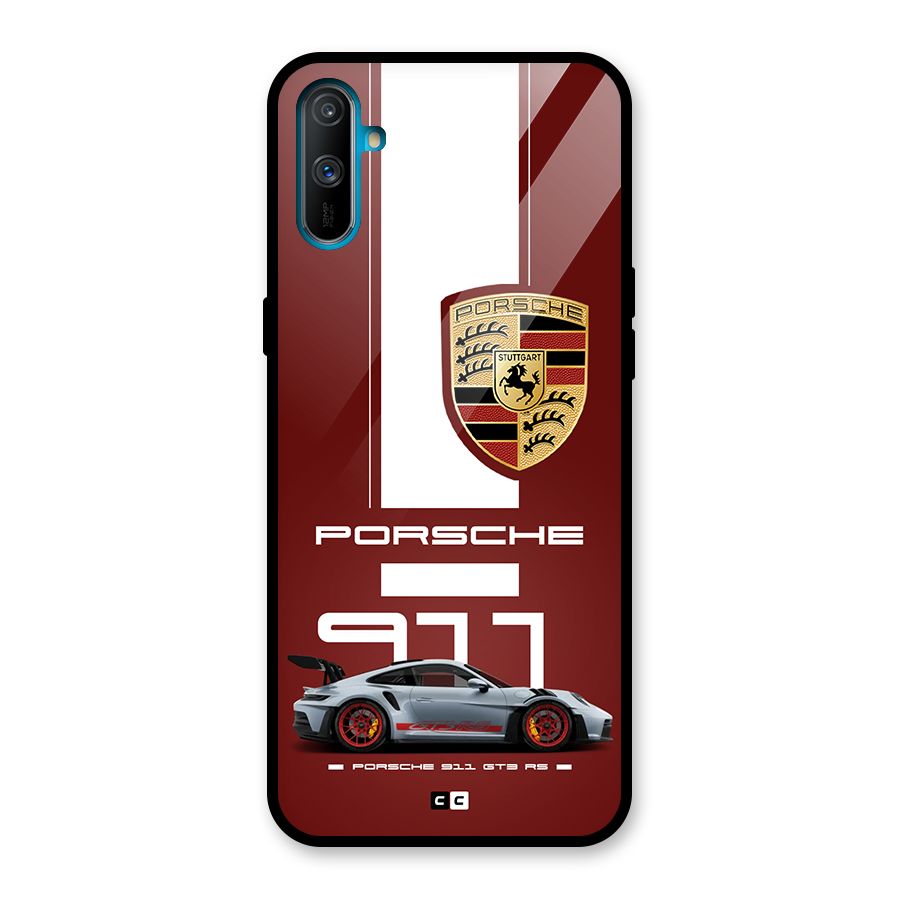 Luxe Supercar Glass Back Case for Realme C3