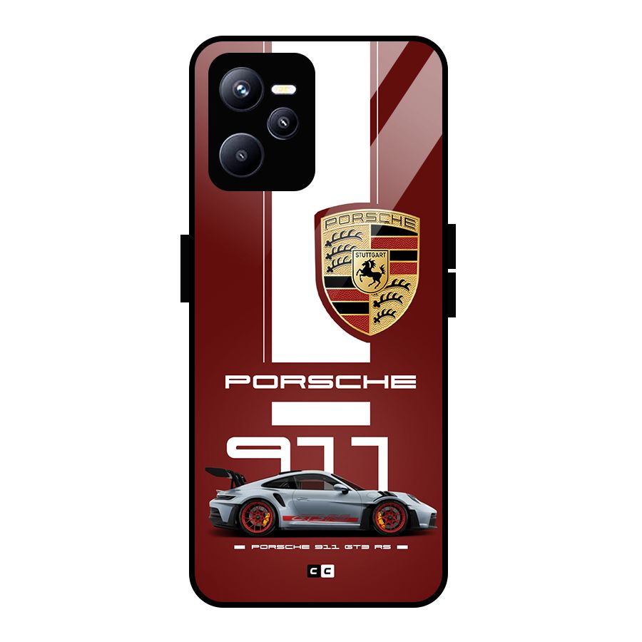 Luxe Supercar Glass Back Case for Realme C35