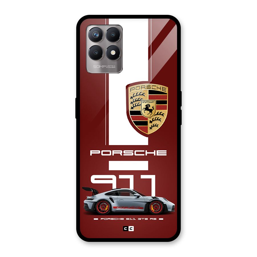 Luxe Supercar Glass Back Case for Realme Narzo 50