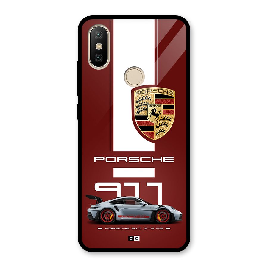 Luxe Supercar Glass Back Case for Redmi A2