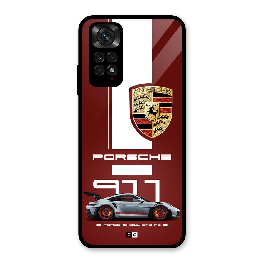 Luxe Supercar Glass Back Case for Redmi Note 11S