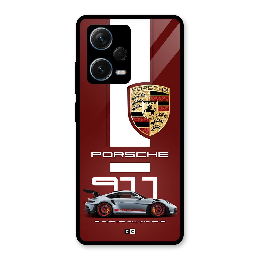 Luxe Supercar Glass Back Case for Redmi Note 12 Pro Plus 5G