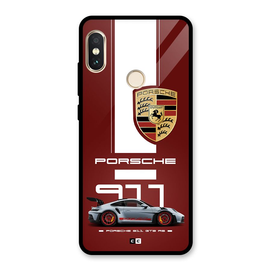 Luxe Supercar Glass Back Case for Redmi Note 5 Pro