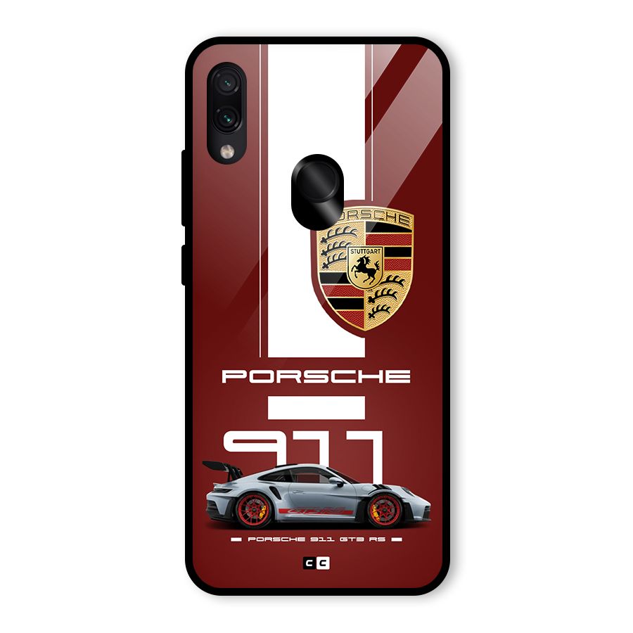 Luxe Supercar Glass Back Case for Redmi Note 7 Pro