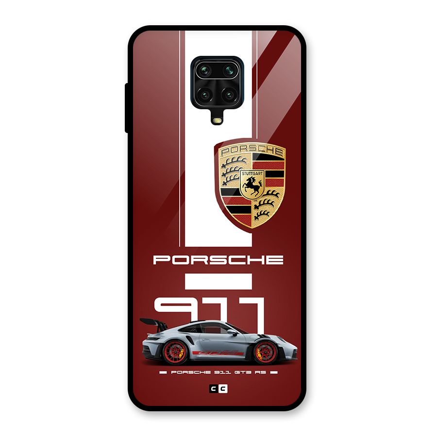 Luxe Supercar Glass Back Case for Redmi Note 9 Pro