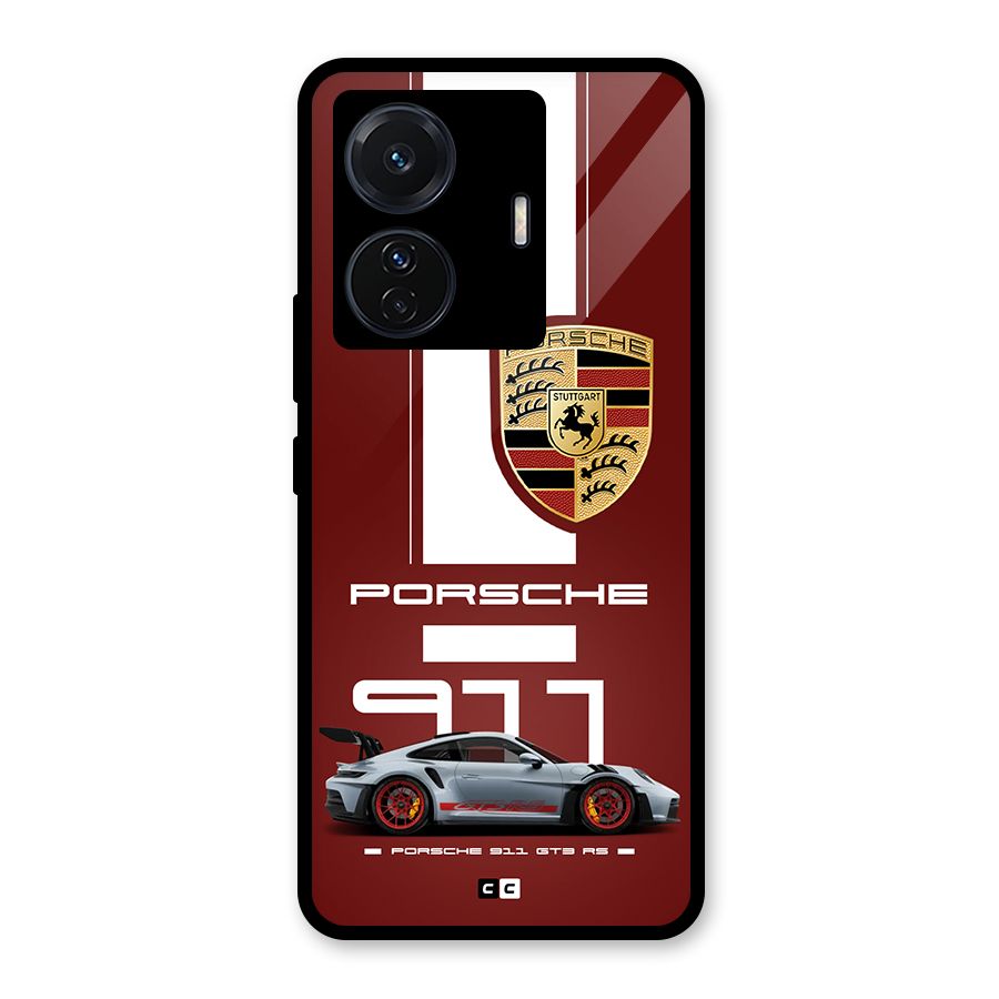 Luxe Supercar Glass Back Case for Vivo T1 Pro