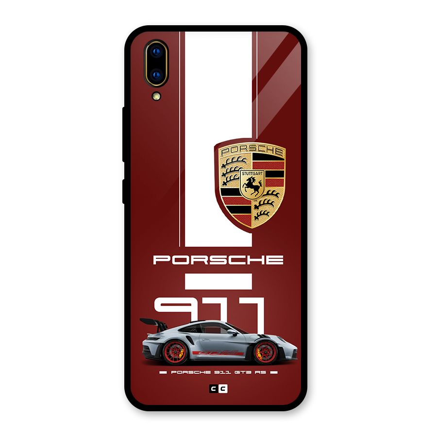 Luxe Supercar Glass Back Case for Vivo V11 Pro